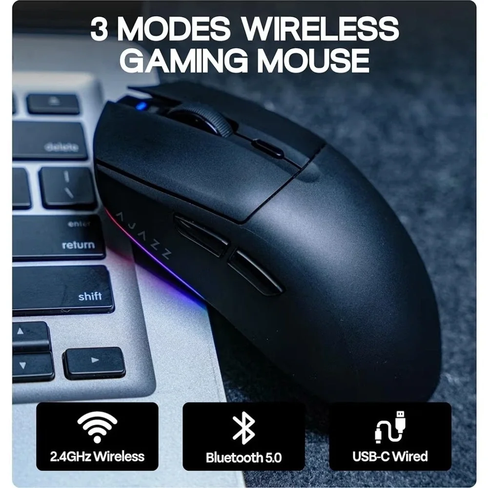 AJAZZ AJ139 V2 MC Gaming Mouse with Charging Base, Adjustable 12,000 DPI, PAW331